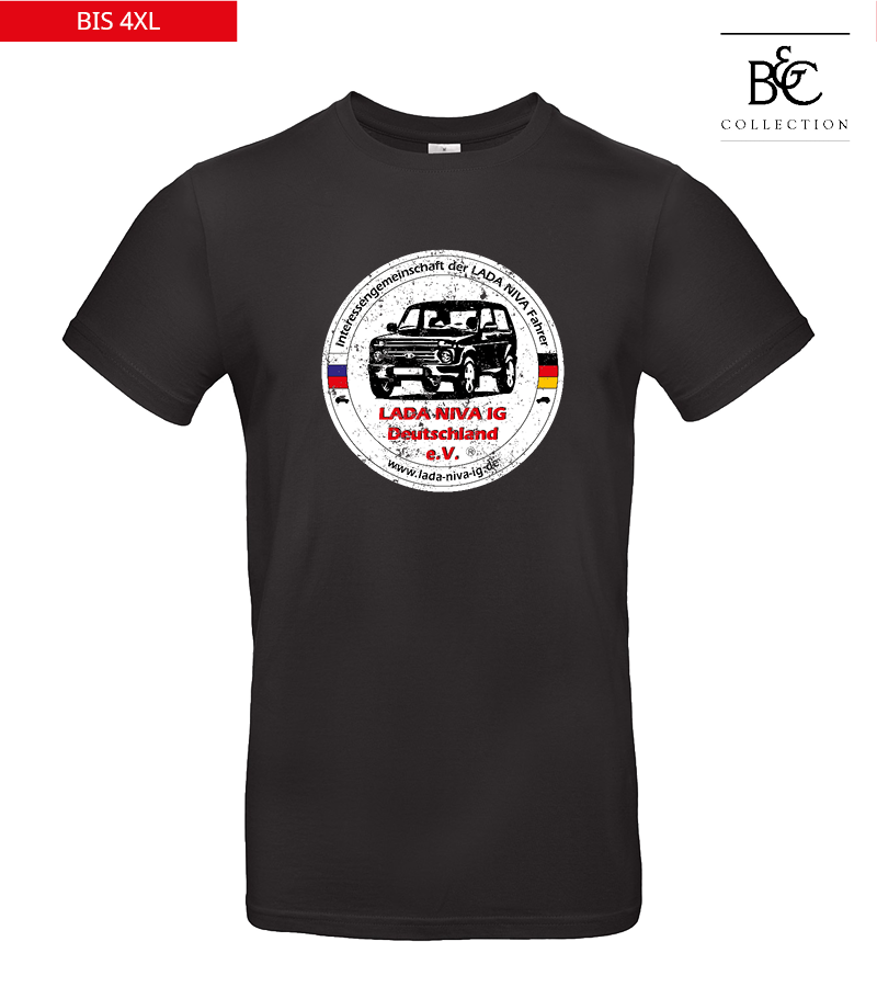 B&C Herren T-Shirt Black "Uwe Frontprint"
