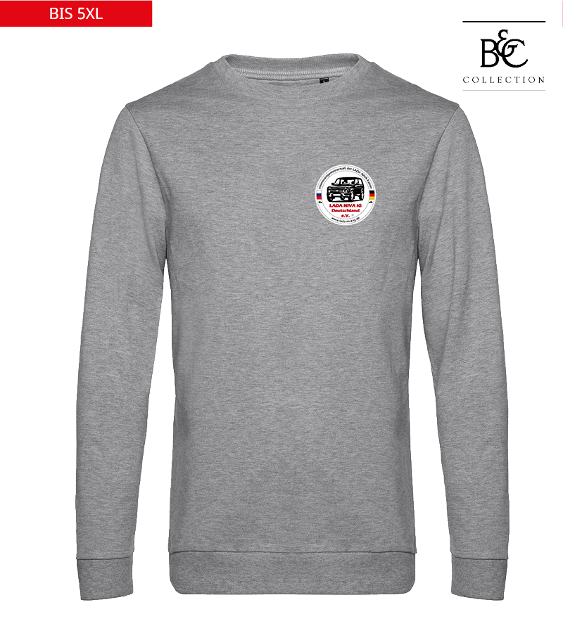 B&C Herren Sweatshirt Heather Grey "Anton"
