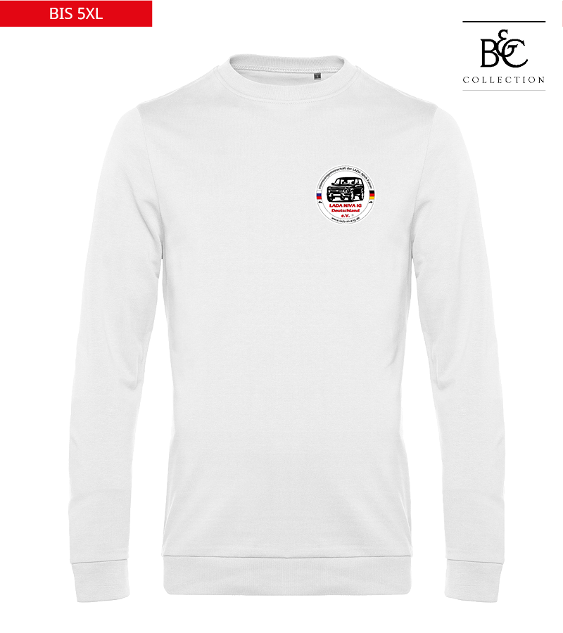 B&C Herren Sweatshirt White "Anton"